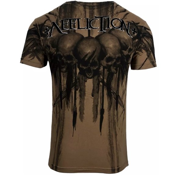 AFFLICTION Men's T-shirt WALKING DEAD Skull Tattoo Biker MMA S-5XL - Picture 3 of 9